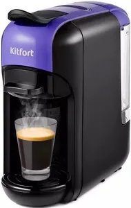 Кофеварка KITFORT KT-7105-1 черно-фиолетовый на скидке
