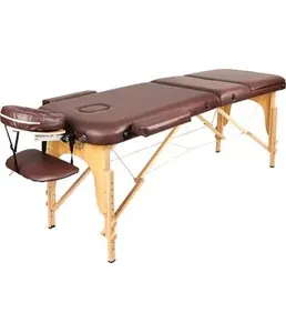 Массажный стол Atlas Sport 70 см складной 3-с деревянный (коричневый) на скидке