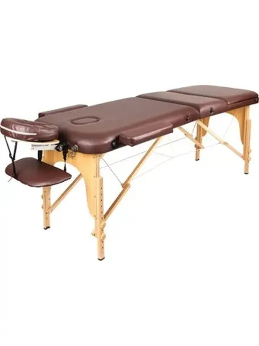 Массажный стол Atlas Sport 70 см складной 3-с деревянный (коричневый)