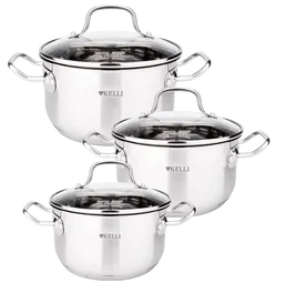 Набор Кастрюль 6 предметов KELLI KL-4729 (1х4) на скидке
