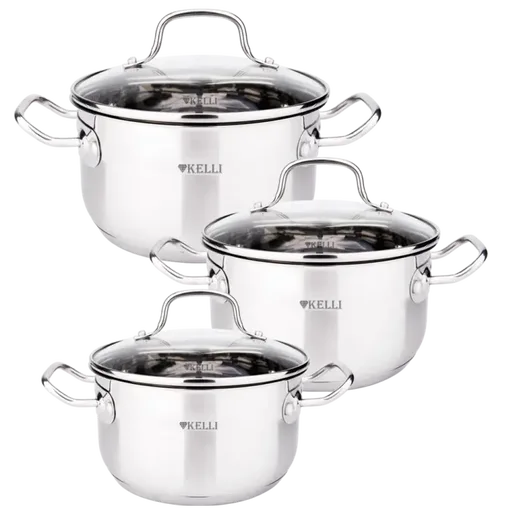 Набор Кастрюль 6 предметов KELLI KL-4729 (1х4)