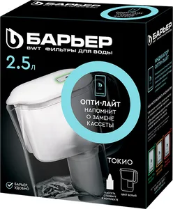 Фильтр-кувшин для очистки воды БАРЬЕР Токио Опти Лайт белый на скидке