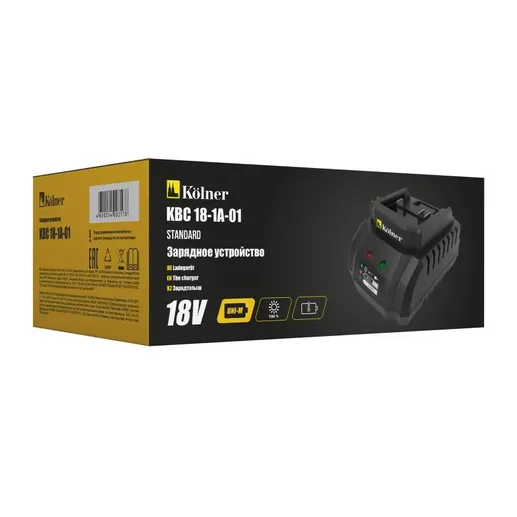 Зарядное устройство 18В UNI-M Standard, 1А, Kolner KBC 18-1A-01
