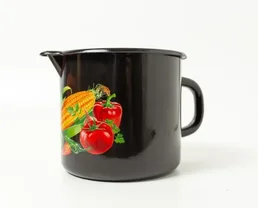 Кружка эмал с носиком б/кр 1л (корич./корич.) Царица полей, РОССИЯ на скидке