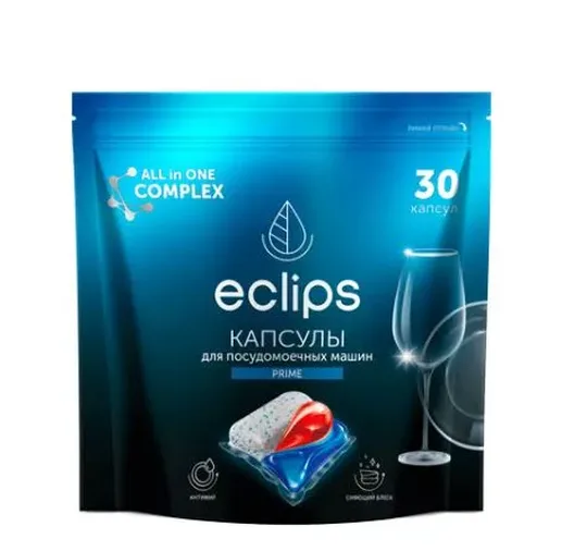 Средсвто для посудомоечных машин в капсулах Eclips «Prime» 30 шт.