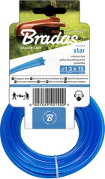 Леска квадратная BRADAS 1.3мм 15м