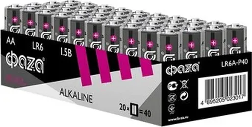 Батарейка FAZA LR6A-P40 Alkaline Pack-40