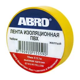 ET-912Y ABRO Лента изоляционная желтая на скидке