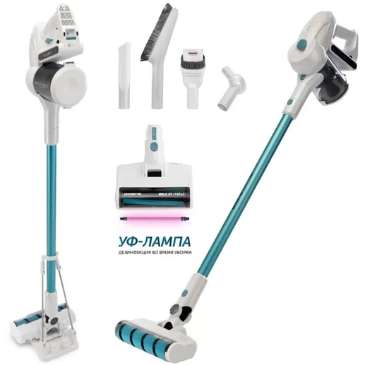 Пылесос вертикальный POLARIS PVCS 4000 HandStick PRO бело-бирюзовый