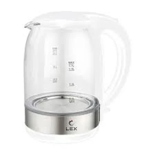LEX LXK 3005-2,чайник стеклянный (белый)