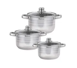 Набор Кастрюль 6 предметов KELLI KL-4718 (1x4) на скидке