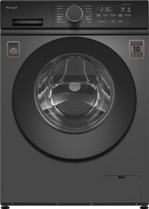 Стиральная машина Weissgauff WM 601411 Inverter Steam Grey