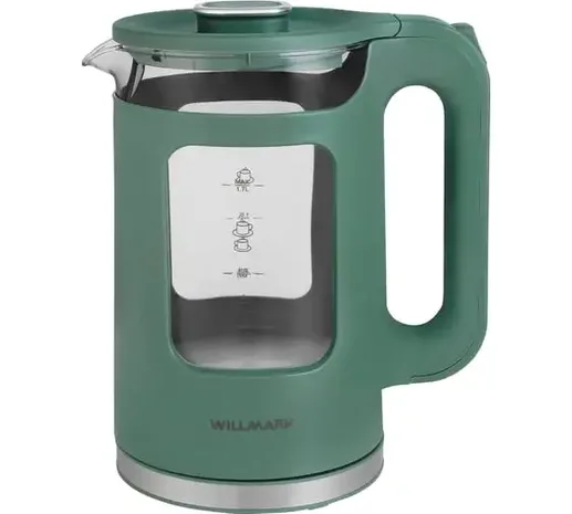 Чайник эл. WILLMARK WEK-1725G (1.7л, пов. на 360град., LED-подсв.,двус