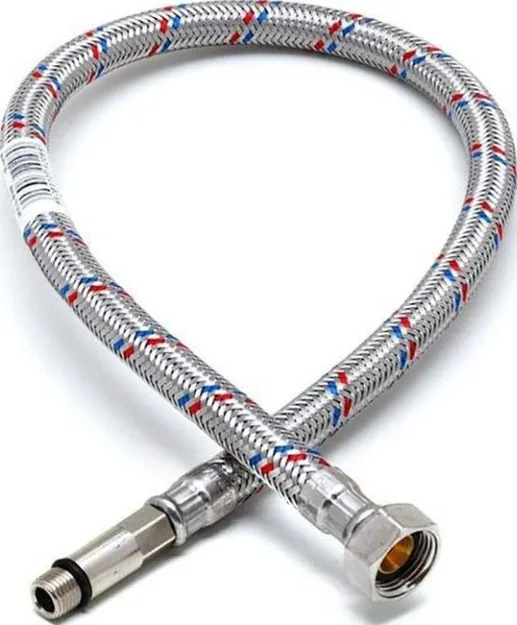 Гибкая подводка для смесителей VALFEX нерж.сталь М10*18-1/2" 80 см (50