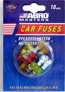 Набор предохранителей ABRO FU-AI381-7 10шт на скидке