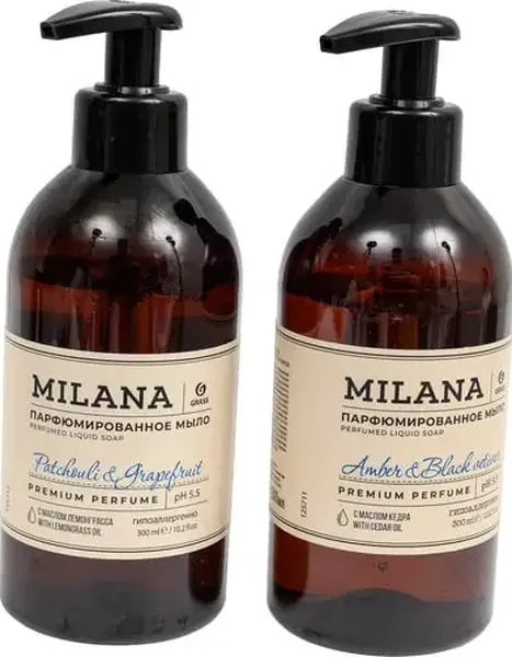 Набор подарочный GraSS Milana Amber &amp; Black Vetiver 300 мл