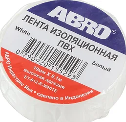 ET-912A ABRO Лента изоляционная белая на скидке