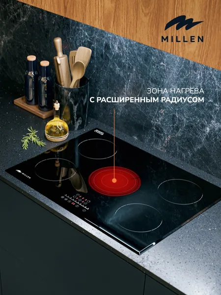 Электрическая варочная панель MILLEN MEH 702 BL