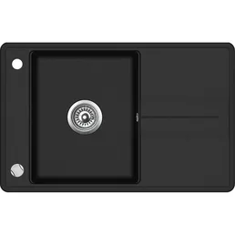 Мойка кухонная AquaSanita Bella SQB 101 601 AW Black Metallic на скидке
