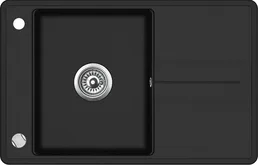 Мойка кухонная AquaSanita Bella SQB 101 601 AW Black Metallic на скидке