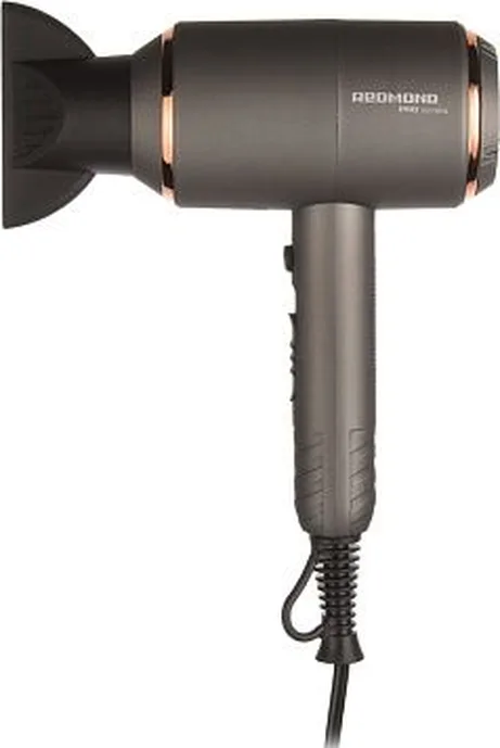 Фен REDMOND RF-535, серый/золото хром