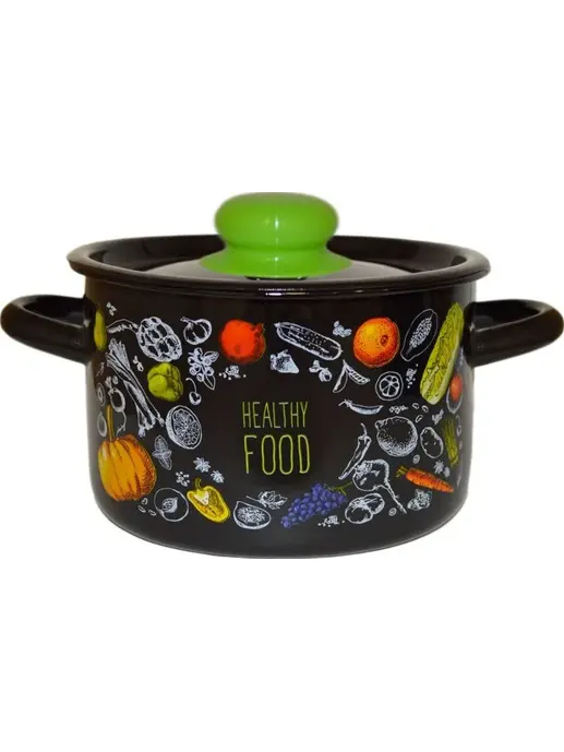 Кастрюля эмал цил Healthy food 7,0л ТМ Appetite, РОССИЯ