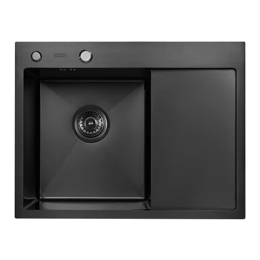 Мойка ARFEKA ECO AR 650*500 L BLACK PVD NANO,