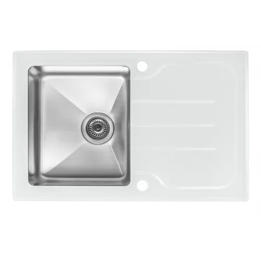 Мойка со стеклом ZorG GS 7850 white