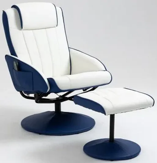 Вибромассажное кресло Angioletto Barone Blu Bianco