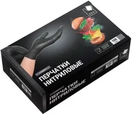 Перчатки нитриловые SEMPB2 черные р.М