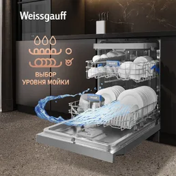 Посудомоечная машина Weissgauff DW 6039 Touch Dual Wash Inox на скидке