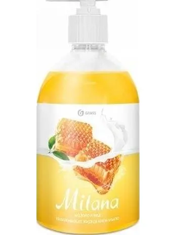 Мыло жидкое для рук GraSS "Milana" (молоко и мед), 500мл. 126100