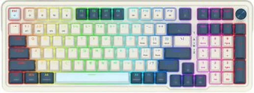 Клавиатура EISA PRO K686WB-RGB-PRO бело-голубой REDRAGON