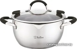 Коническая кастрюля с крышкой Bollire BR-2404, 24см на скидке