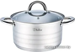 Кастрюля с крышкой Bollire BR-2004, 24см, прямая на скидке