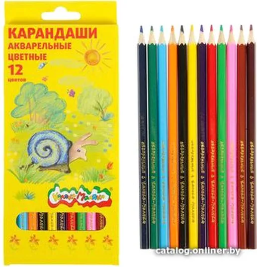 Набор цветн.каранд Каляка-Маляка 12 цв.дерев.трехгр.корп.
