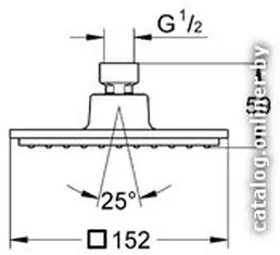 Верхний душ GROHE Euphoria Cube 152 × 152 мм, арт. 27705000 на скидке