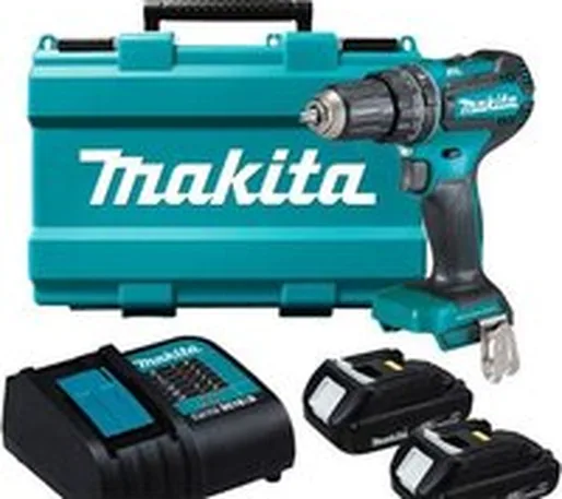 Ударная дрель-шуруповерт Makita DHP485SYE (с 2-мя АКБ, кейс)