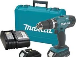 Ударная дрель-шуруповерт Makita DHP453SYE (с 2-мя АКБ, кейс) на скидке