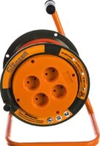 Удлинитель на катушке Glanzen EB-30-002 (30 м, оранжевый) на скидке