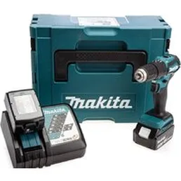 Ударная дрель-шуруповерт Makita DHP483RTJ (с 2-мя АКБ, кейс)