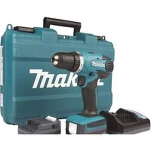 Ударная дрель-шуруповерт Makita HP347DWE (с 2-мя АКБ, кейс)