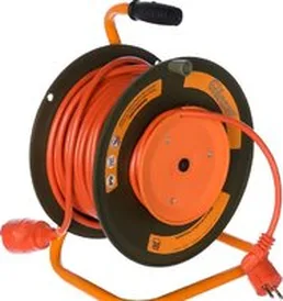 Удлинитель на катушке Glanzen EB-30-010 (30 м, оранжевый) на скидке