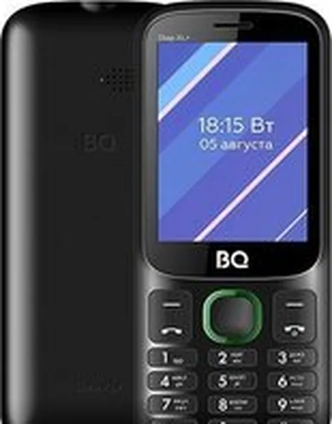 Кнопочный телефон BQ BQ-2820 Step XL+ (черный/зеленый)