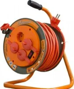 Удлинитель на катушке Glanzen EB-30-008 (30 м, оранжевый)