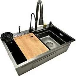 DS7050B Кухонная мойка 700*500*200mm , чёрная на скидке