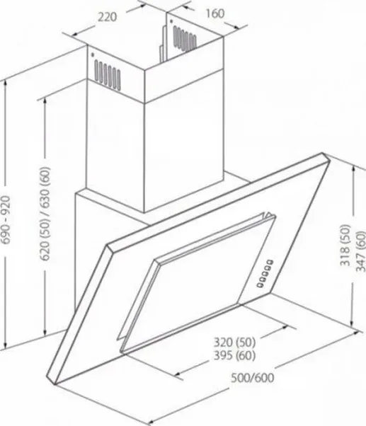 Кухонная вытяжка Akpo Optima Eco 60 wk-4 черный