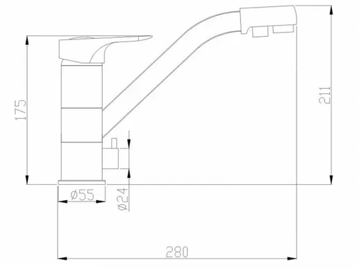 Смеситель для кухни Zorg Steel Hammer SH 321 CR