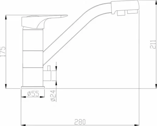 Смеситель для кухни Zorg Steel Hammer SH 321 CR