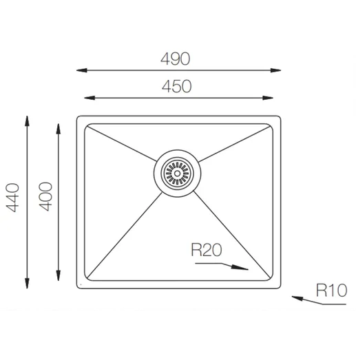 КУХОННАЯ МОЙКА ZORG ZRE 4944 нержавеющая сталь